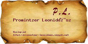 Promintzer Leonidász névjegykártya